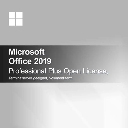 Microsoft Office 2019 Professional Plus Open License, Terminalserver kompatibel, volymlicens