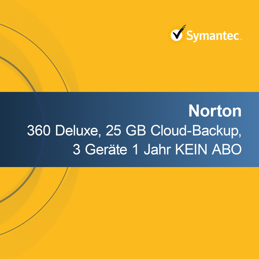 Norton 360 Deluxe, 25 GB molnbackup, 3 enheter 1 år INGET ABONNEMANG