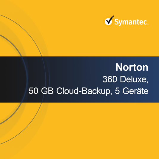 Norton 360 Deluxe, 50 GB molnbackup 5 enheter