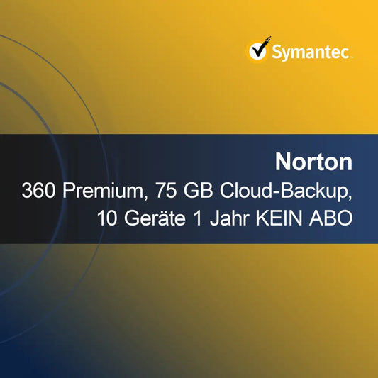 Norton 360 Premium, 75 GB molnbackup, 10 enheter 1 år INGET ABONNEMANG