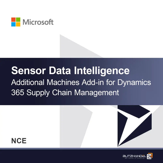 Sensor Data Intelligence Tillägg för Ytterligare Maskiner för Dynamics 365 Supply Chain Management (NCE)