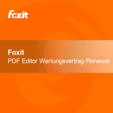 Foxit PDF Editor Wartungsvertrag förnyelse