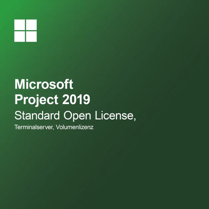 Microsoft Project 2019 Standard Open License, Terminalserver, Volymlicens